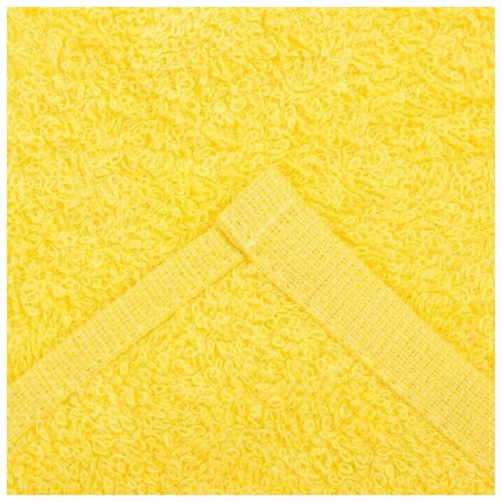 Полотенце махровое 50*90 см, цв. желтый, 100% хлопок, 350 гр/м2 - фотография № 11