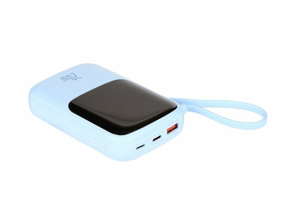 Внешний аккумулятор повербанк Baseus Qpow Pro Power Bank 10000mAh 20W iP Белый cable Type-C 3A 0.3m PPQD020002