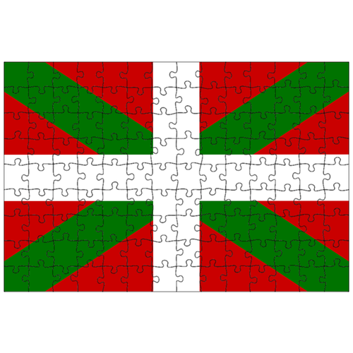 фото Магнитный пазл 27x18см."басков, флаг, испания" на холодильник lotsprints
