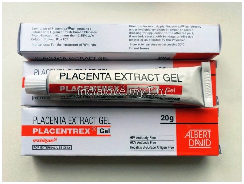 Омолаживающий плацентарный гель Плацентрекс / Placenta Extract Gel , Placentrex gel, 20 гр.