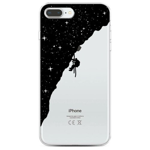 фото Силиконовый чехол "скалолаз в космосе" на apple iphone 7 plus/8 plus / айфон 7 plus/8 plus case place