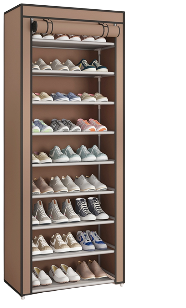 Обувница GEEK LIFE, тканевый шкаф для обуви, стеллаж для обуви, кофейный