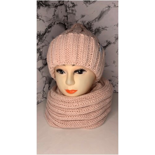 фото Комплект женский зимний шапка и снуд ysg