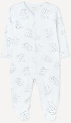 Белый комбинезон с принтом для малышки Gloria Jeans, размер 3-6мес/68