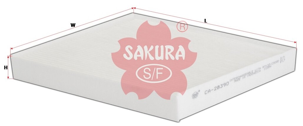 SAKURA фильтр салона CA28390