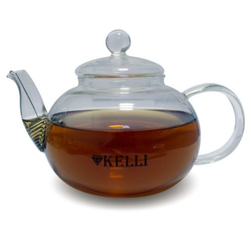 Стеклянный жаропрочный заварочный чайник Kelli KL-3077 / 800 мл