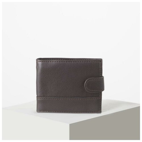 фото Кошелек муж (208) марк 11*2,5*9, 2 отд, д/карт, д/монет, на клап, коричневый сима-ленд