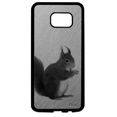 фото Противоударный чехол на смартфон // samsung galaxy s7 edge // "белка" бельчонок стиль, utaupia, серый