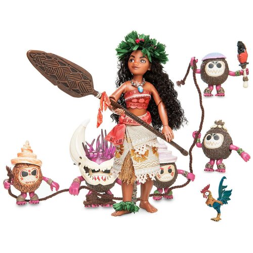 кукла моана со светящимся кулоном moana Набор кукол Disney Moana and Hei Hei Doll Set - Disney Designer Fairytale Collection - Limited Edition (Дисней Моана и Хэй Хэй Лимитированная серия)