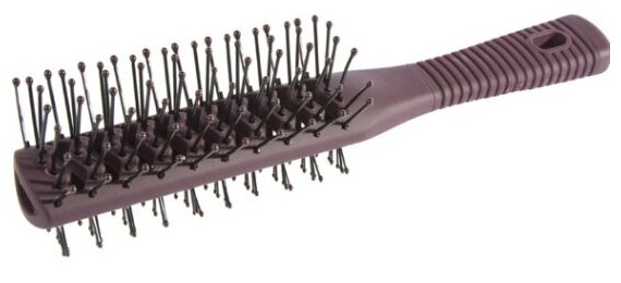 Щетка для волос Comair туннельная, фиолетовая с резин. ручкой