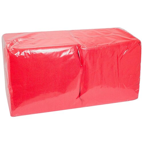 Салфетка бумажная красная 33х33 см 1-сл 300 шт/уп самарт 1 уп