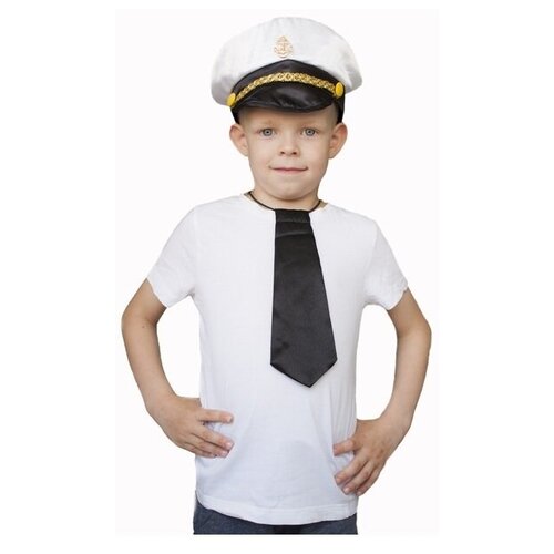 Набор Капитан: фуражка и галстук 3-5 лет, 104-116см
