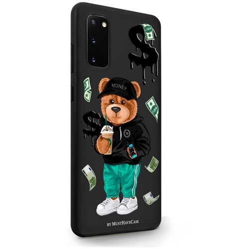 Черный силиконовый чехол MustHaveCase для Samsung Galaxy S20 Tony Bear/ Мишка Тони для Самсунг Галакси С20