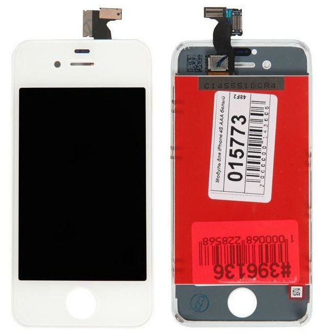 Display / Дисплей для Apple iPhone 4S в сборе с тачскрином (AAA) белый