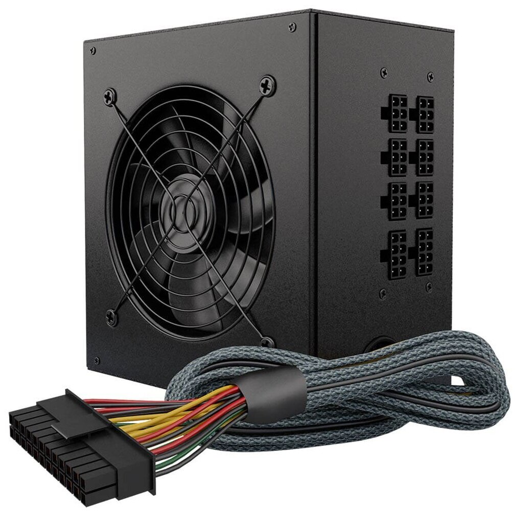 Блок питания HIPER Блок питания HPB-700SM (ATX 2.31, 700W, ActivePFC, 140mm fan, Semi-modular, Black) BOX