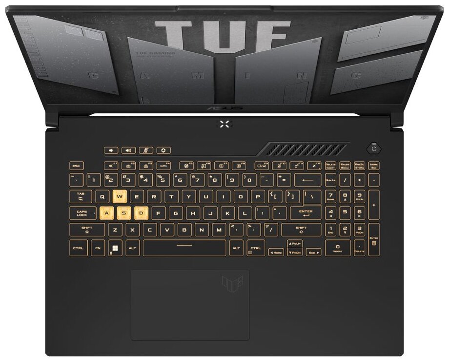173 Ноутбук ASUS TUF Gaming F17 FX707ZR-HX001W 1920x1080 Intel Core i7-12700H 23 ГГц RAM 16 ГБ DDR5 SSD 1 ТБ NVIDIA GeForce RTX 3070 Windows 11 Home 90NR0B01-M00130 серый