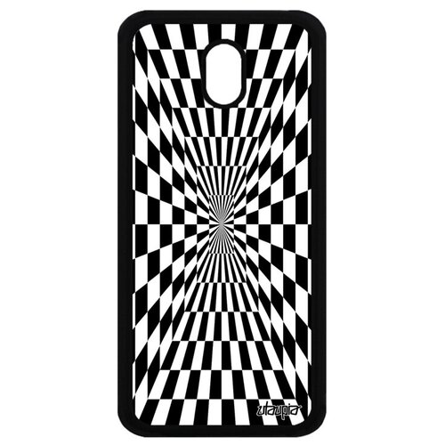 фото Красивый чехол на // galaxy j3 2017 // "иллюзия шахмат" графический квадраты, utaupia, черный