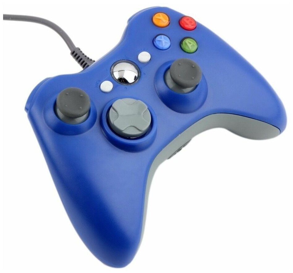 Проводной геймпад для Xbox 360 (Blue)