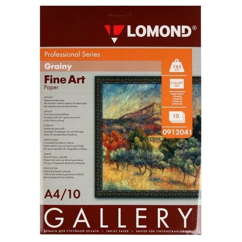 Фотобумага для художественной струйной печати А4 Lomond, блок 165 г/м?, 10 листов, зернистая фактура .