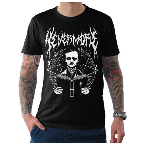 Футболка Design Heroes Эдгар Аллан По - Ворон Мужская Черная S
