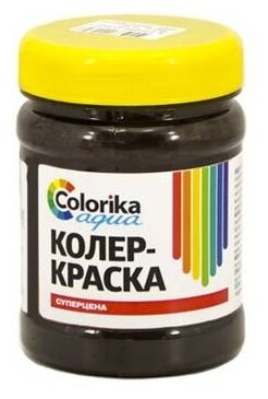 Колер-краска "Colorika Aqua" черная 0,5 кг