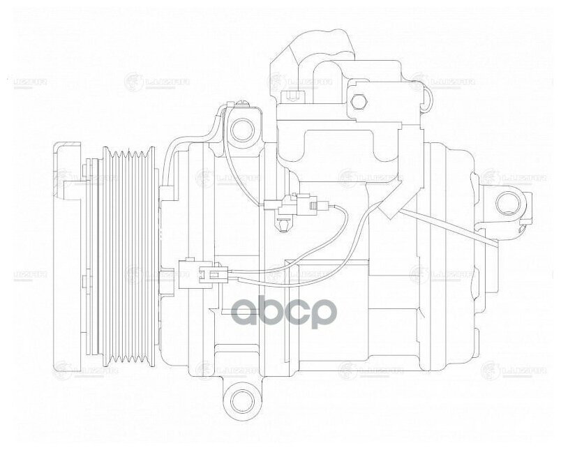 Компрессор кондиционера для автомобилей Land Cruiser 100 (98-)/Lexus LX II (98-) 4.7i LUZAR - фото №10