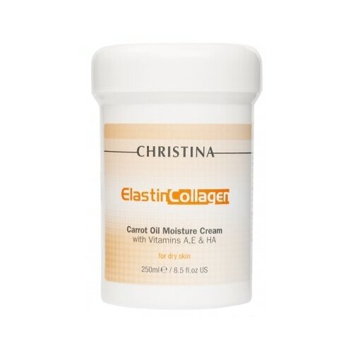 Christina Creams Elastin Collagen Carrot Oil Cream Увлажняющий крем с морковным маслом, 250 мл.