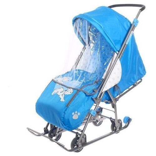 Санки-коляска Baby 1 101 Далматинец, цвет голубой Nika Kids 5599879 .