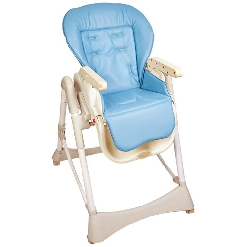 Чехол из эко-кожи Capina для Happy Baby William / Голубой стульчик для кормления happy baby paul бежевый