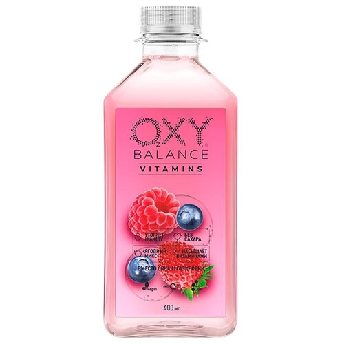 Напиток Oxy Balance (Окси Баланс) Vitamins (Ягодный Микс) 0,4 л х 9 шт. негазированный, пэт