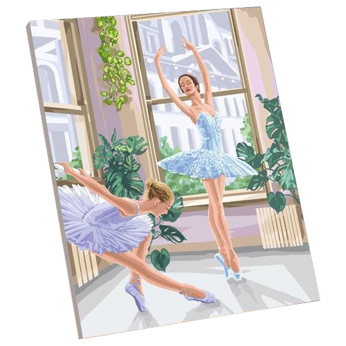 Картина по номерам на холсте с подрамником Школа талантов Балерины
