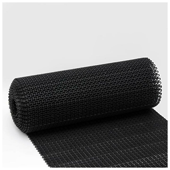 Покрытие ковровое щетинистое без основы «Волна», 1×10 м, сегмент, цвет чёрный - фотография № 2