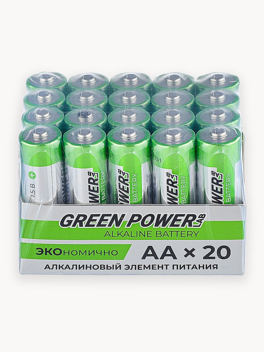 Батарейка GREEN POWERlab LR6 AA BOX20 Alkaline