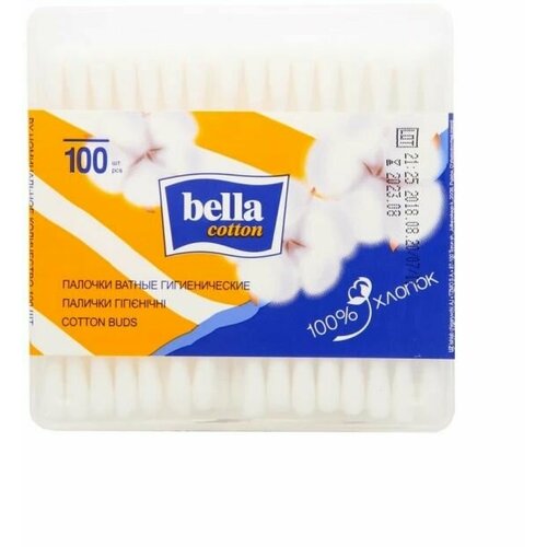 Ватные палочки Bella (Белла), квадратная упаковка, 100 шт х 42уп