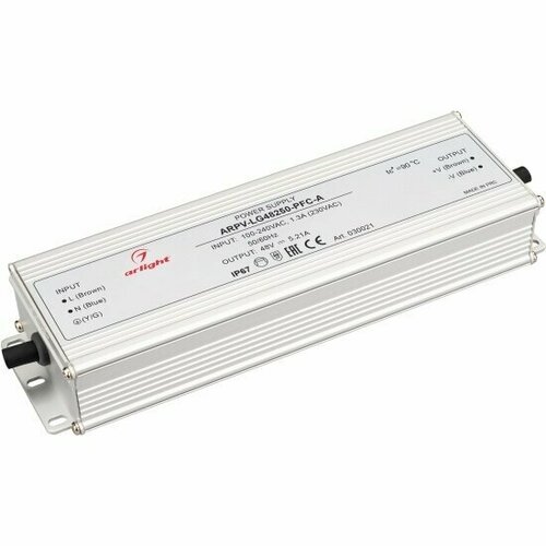 Блок питания Arlight ARPV-LG48250-PFC-A 48V 250W 67 IP 5,21A 030021 блок питания arlight 030021 arpv lg pfc a