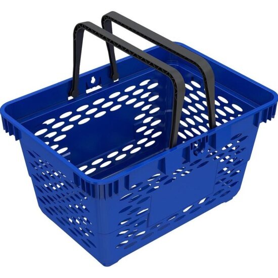 Корзина покупательская Attache EVR_CLASSIC пластик с 2-мя пл. ручками 20л синий