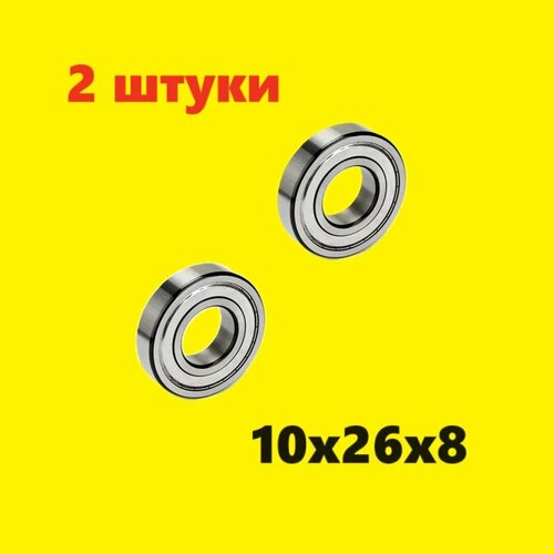 Подшипник 10х26х8мм (2 шт.) шариковый подшипник размер 10x26x8mm abec 7 для колеса ступицы авто генератора кондиционера передний 10x26x8