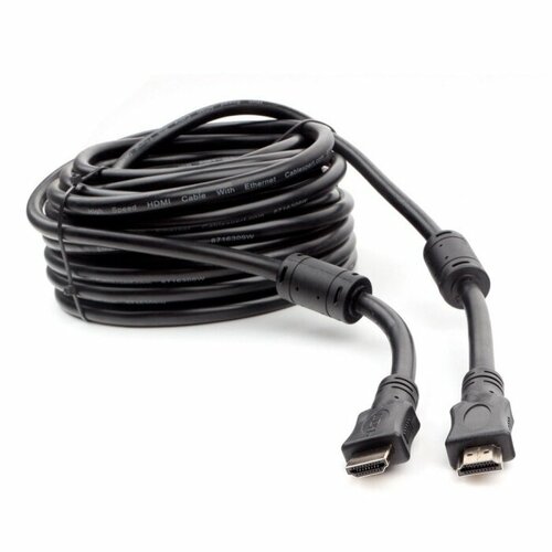 Cablexpert кабели CCF2-HDMI4-15M, 15м, v1.4, 19M 19M, черный, позол. разъемы, экран, 2 ферр кольца, пакет