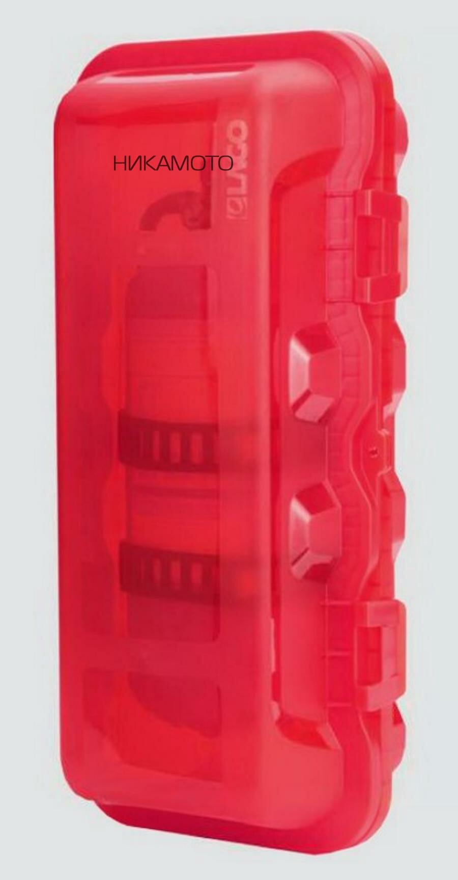 STELLOX 8001668SX ящик для огнетушителя! 6кг, полупрозрачный красный, D=150-170mm,305x627x220мм\ Universal