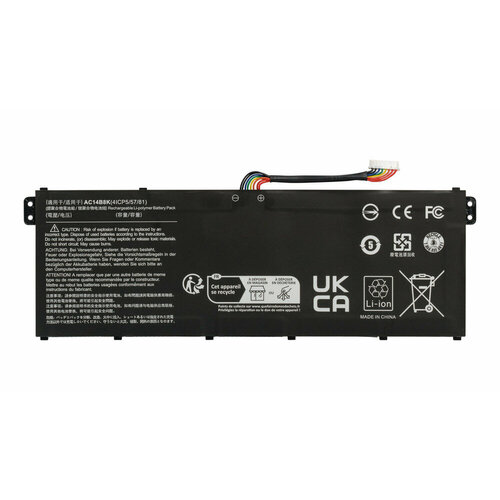 Аккумулятор / батарея AC14B8K Premium для Acer Nitro 5 AN515-52, 5 AN515-42, 5 AN515-51, Extensa EX2540, SWIFT 3 и др / 15,2V 3500mAh 53,2Wh аккумуляторная батарея для ноутбука acer aspire swift 3 sf3 ac14b7k 15 28v 3320mah черная
