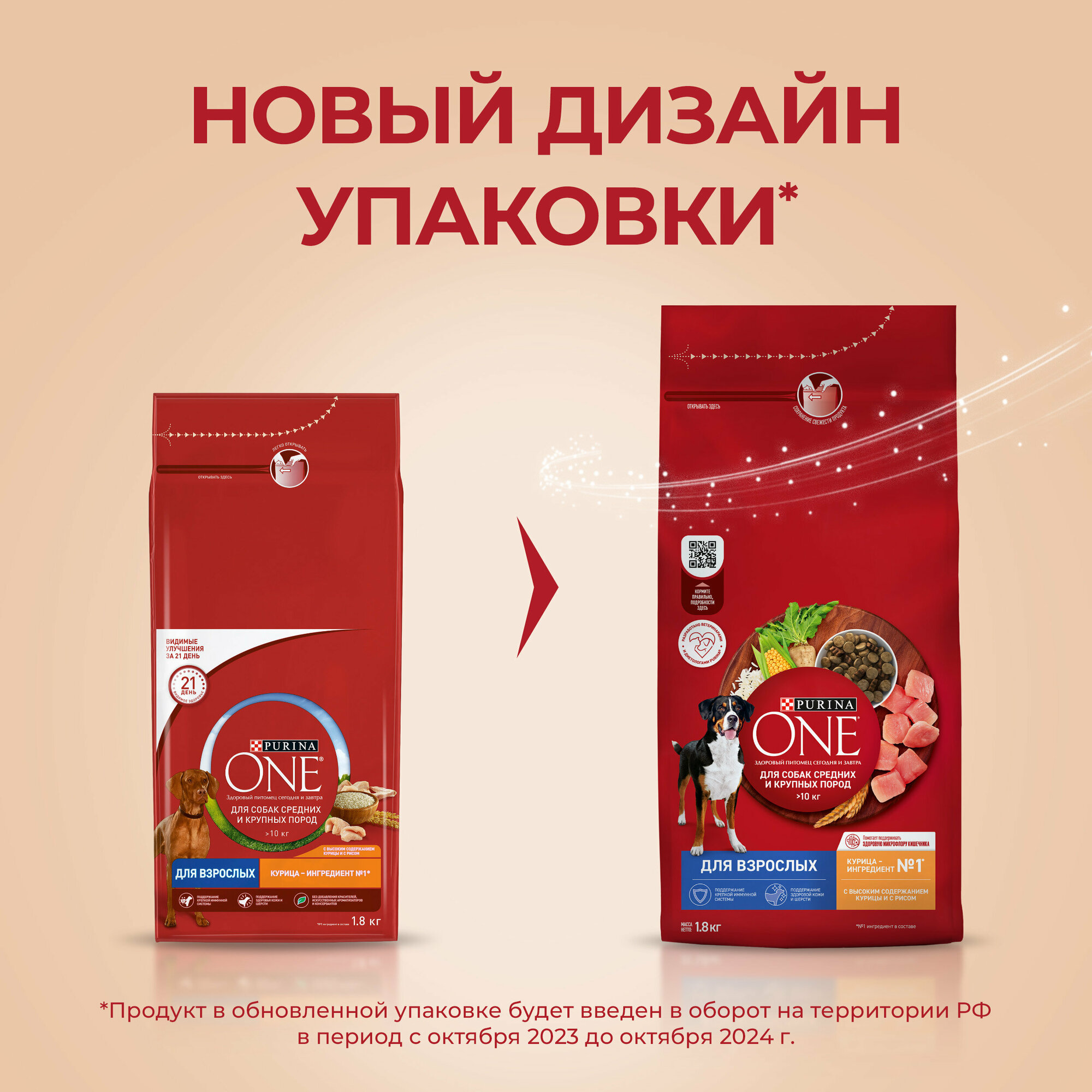 Сухой корм Purina ONE для взрослых собак средних и крупных пород, с высоким содержанием ягненка и рисом, 3,8кг - фото №13