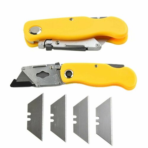 Канцелярский нож с запасными лезвиями / Строительной нож нож строительный складной exprofil желтый з лезвия
