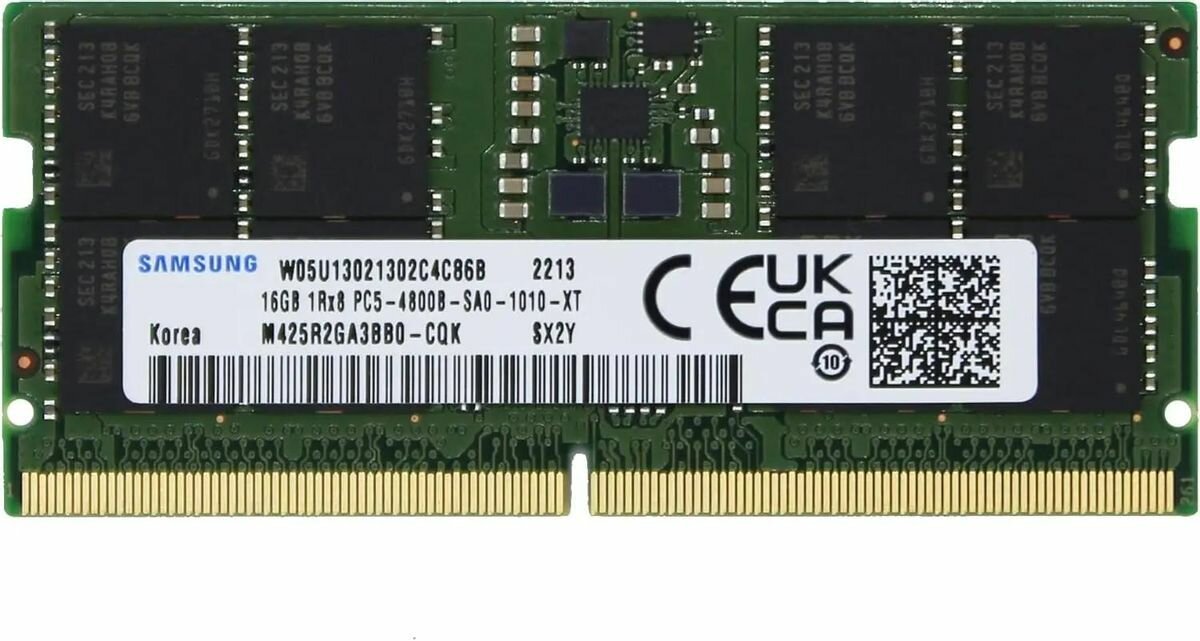 Оперативная память SAMSUNG M425 SODIMM DDR5 16GB 4800 MHz (M425R2GA3BB0-CQK)