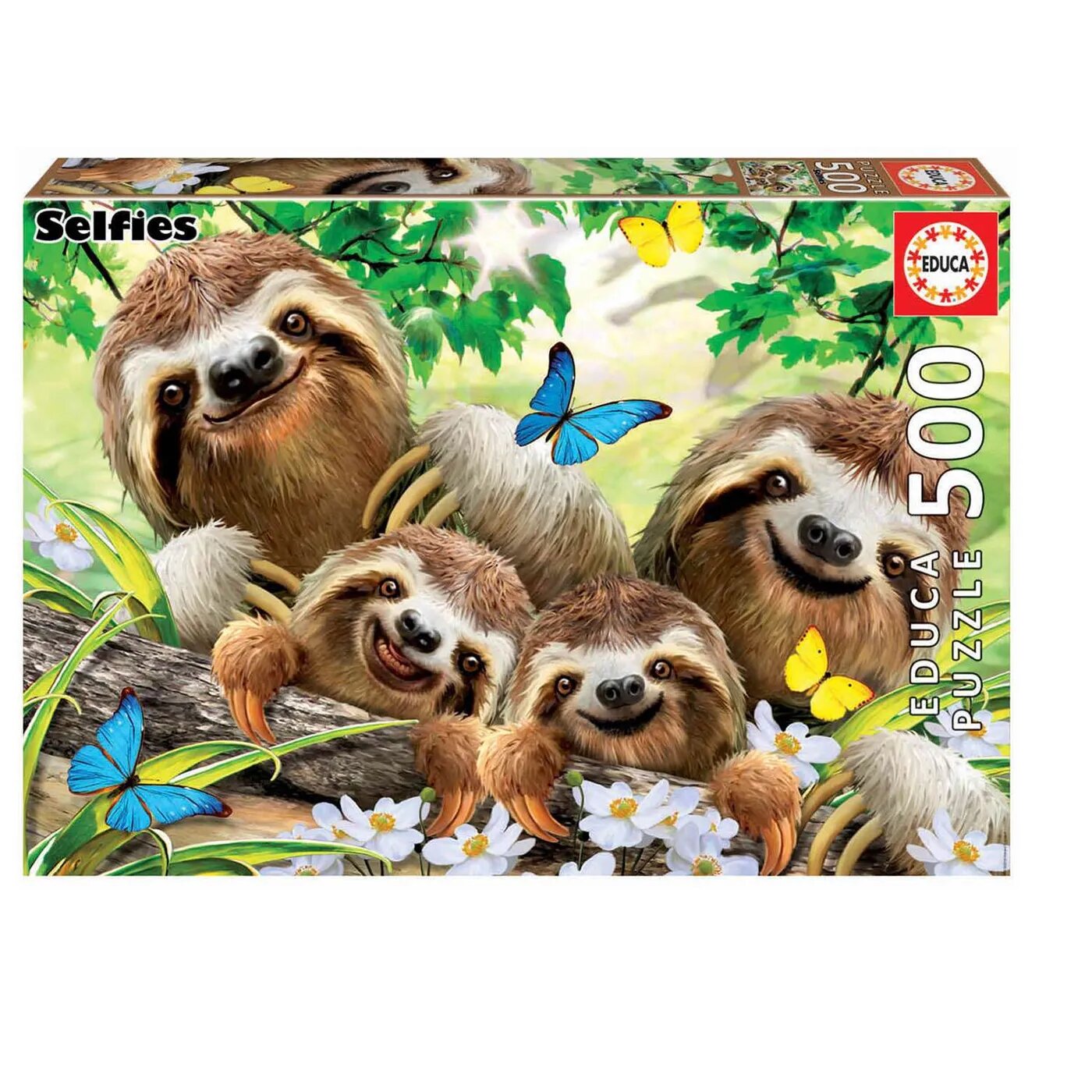 Пазл-500 "Семейное селфи ленивцев" (18450) Educa - фото №10