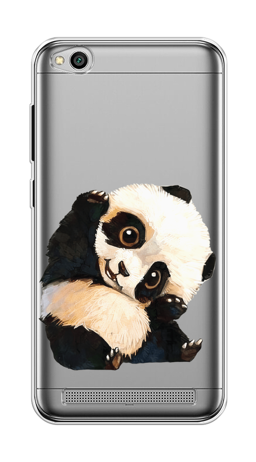 Силиконовый чехол на Xiaomi Redmi 5A / Сяоми Редми 5А "Большеглазая панда", прозрачный