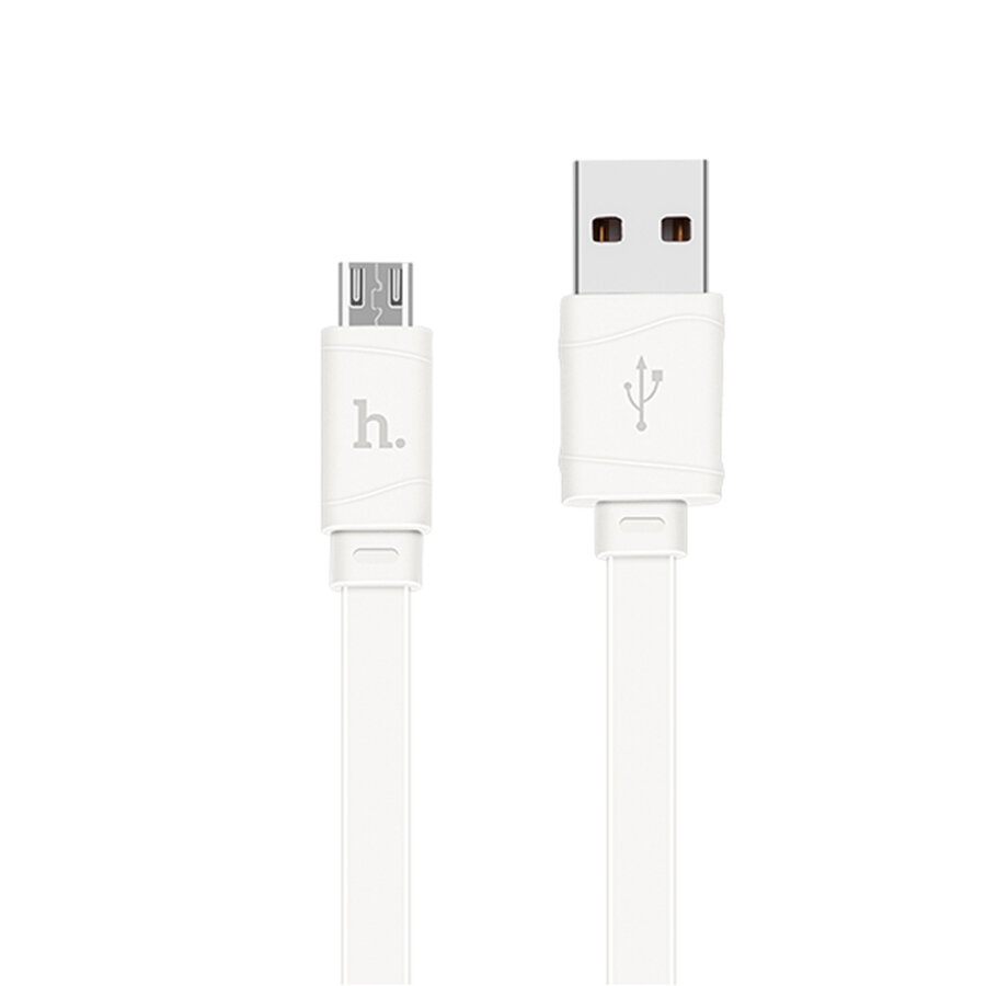 Кабель USB HOCO X5 Bambo USB - MicroUSB, 2.4А, 1 м, белый
