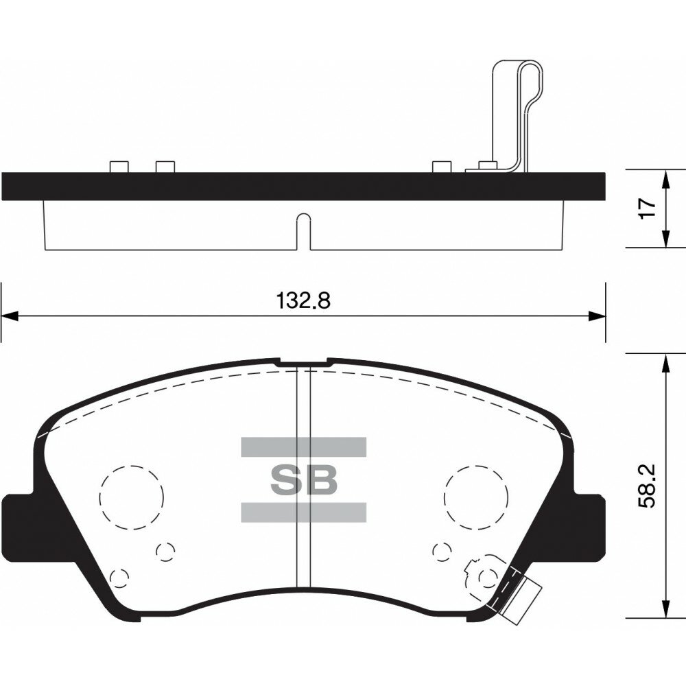 Колодки тормозные дисковые передние Sangsin SP1399