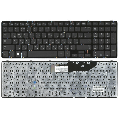 Клавиатура для Samsumg NP350E7C-S0DRU черная с рамкой