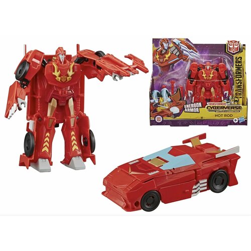 Игрушка Трансформер Хот Род Кибервселенная 19 см Transformers Cyberverse Hot Rod E7108 трансформер hasbro e7108 transformers кибервселенная clobber