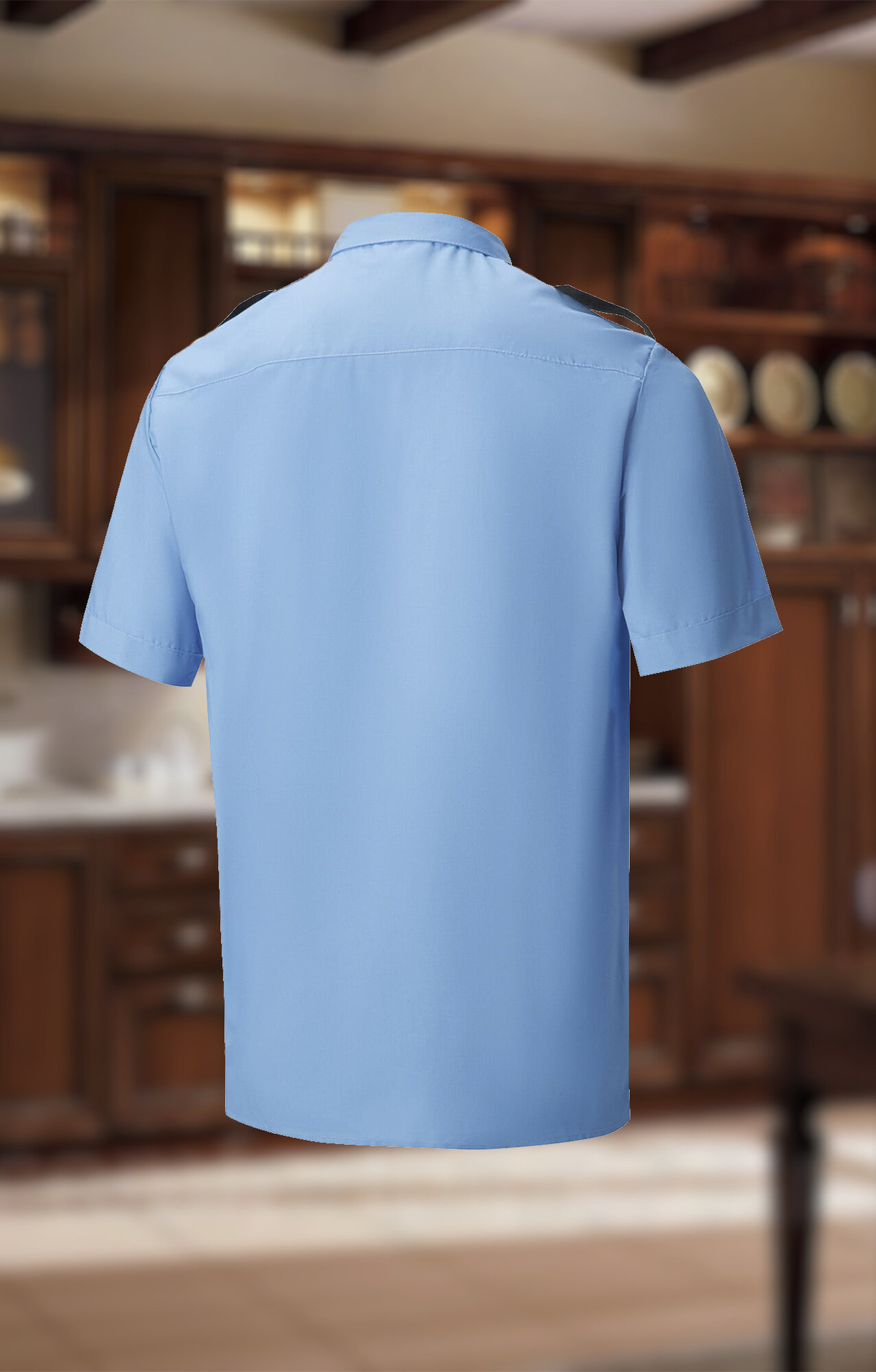 Рубашка охранника мужская страйк короткий рукав голубой 52-54/170-176